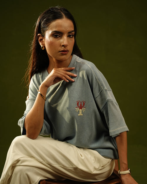 Azure Lobster Tee