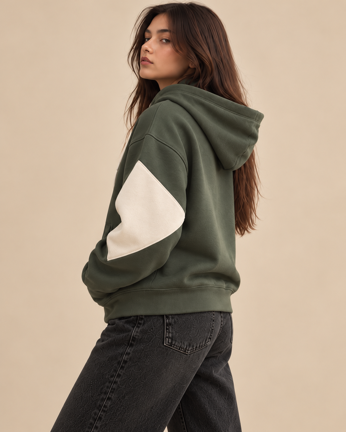 Olive Green Hoodie Women