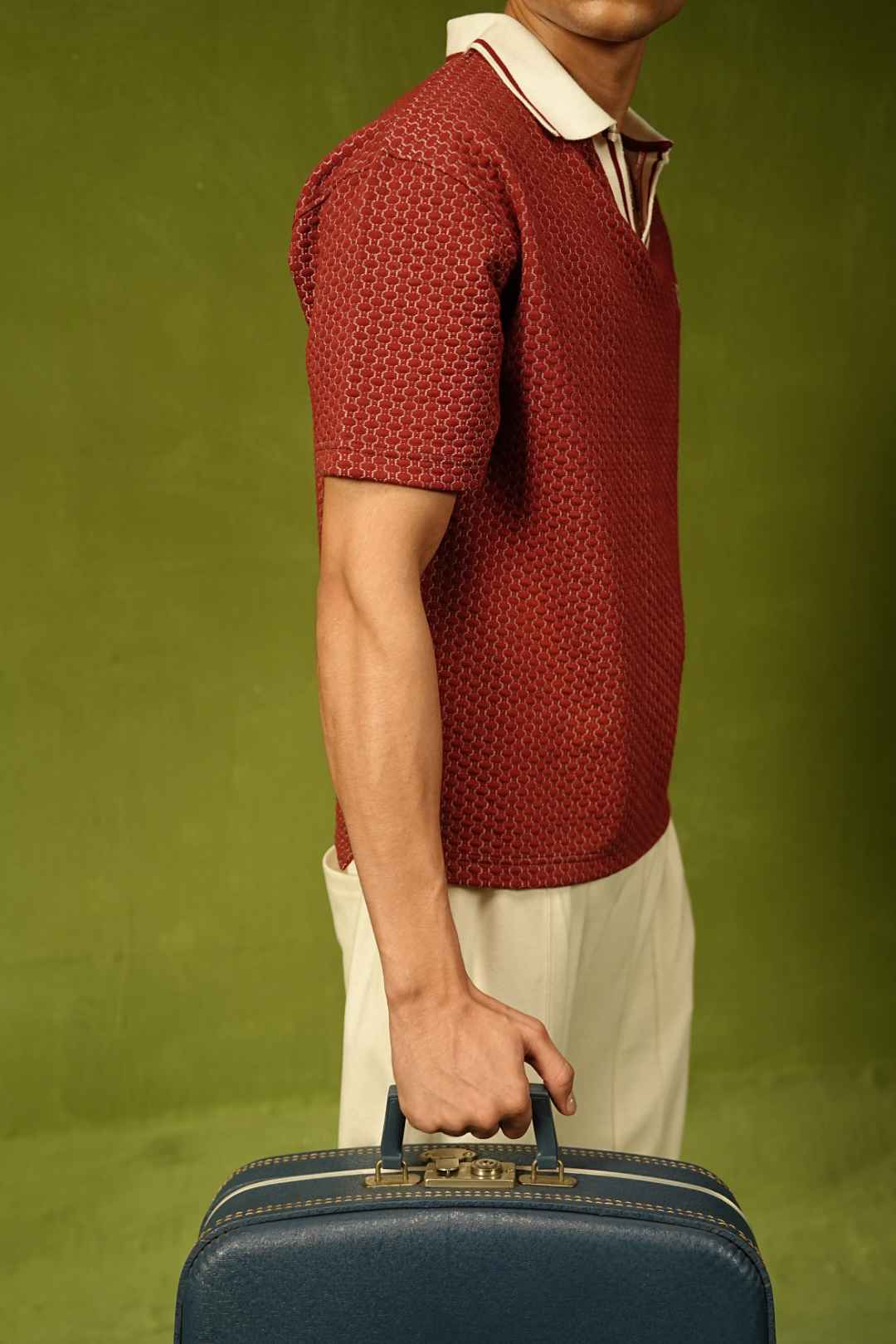 Red crab polo shirt