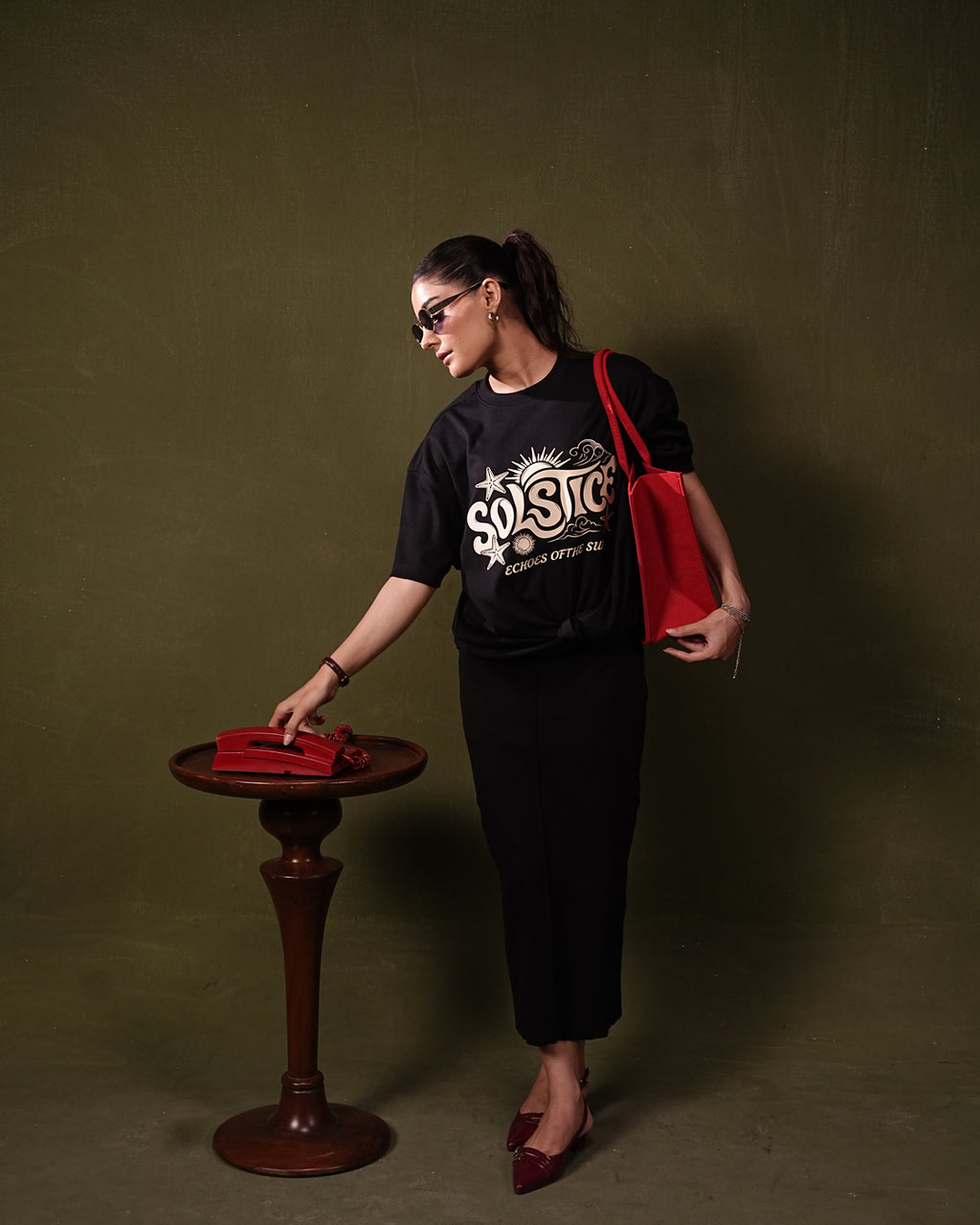Solstice Black Tee
