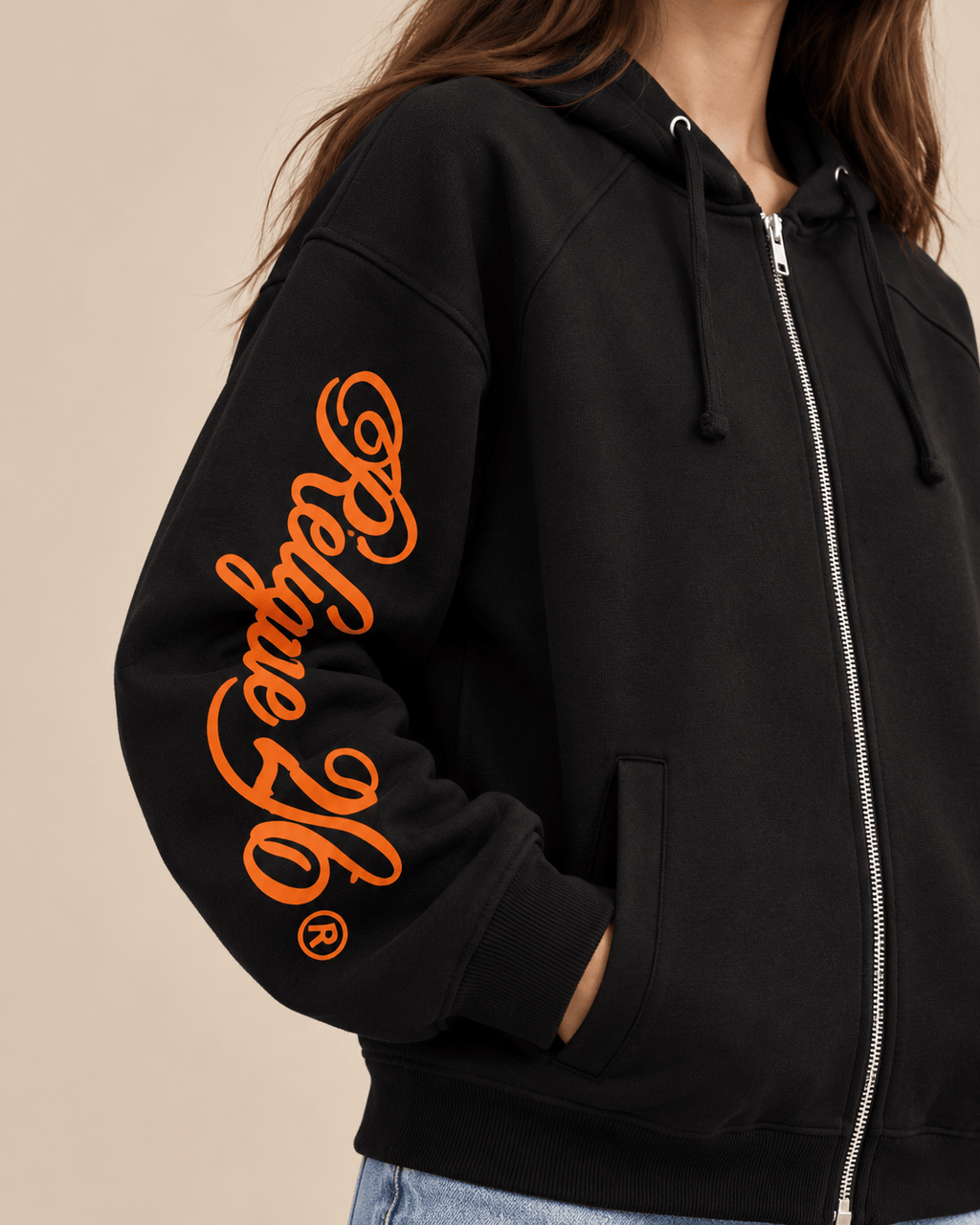 Black Religue Zip-Up Hoodie - RIAB