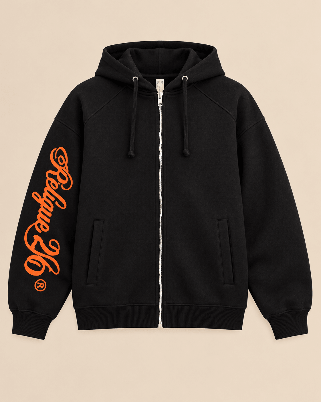Black Religue Zip-Up Hoodie - RIAB