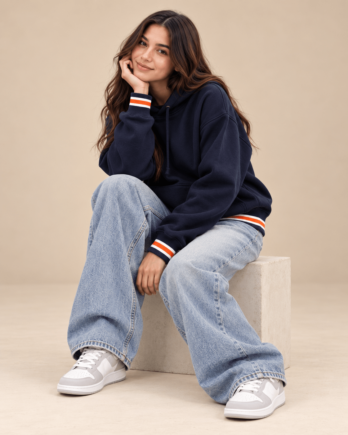 Modern Ruin Navy Hoodie - RIAB